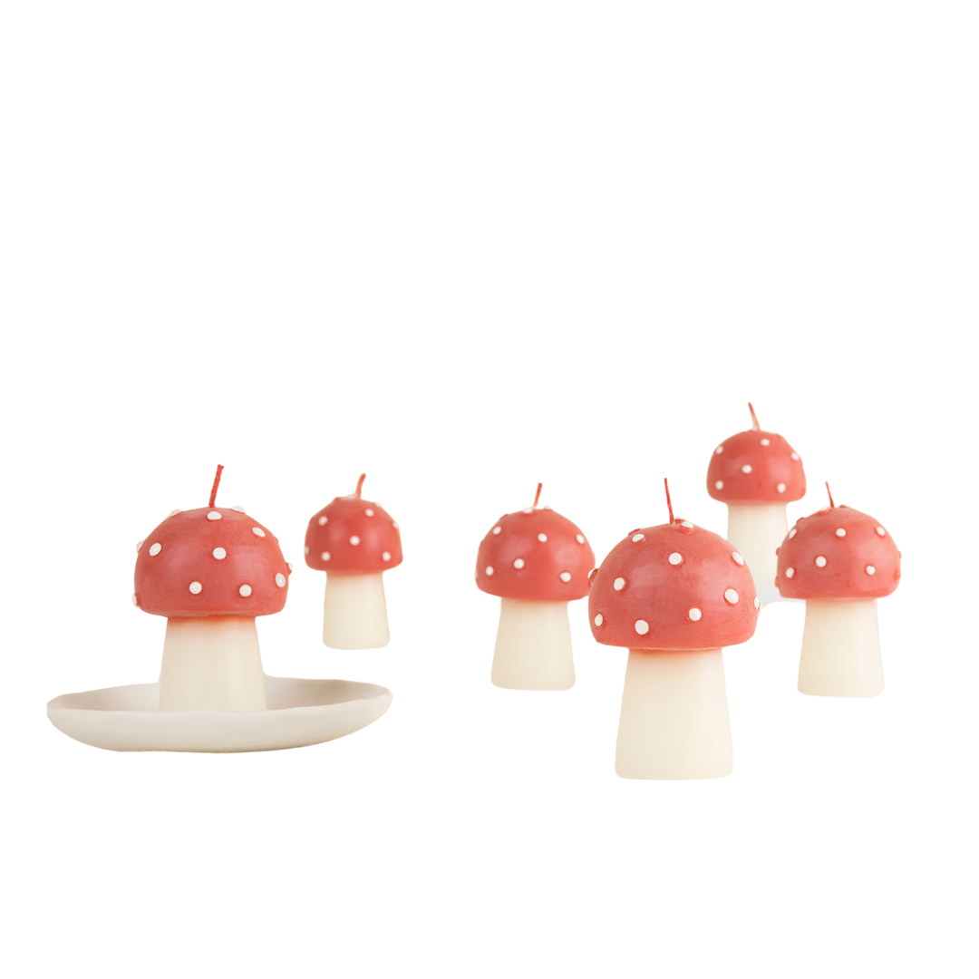 Mini Mushroom Candles