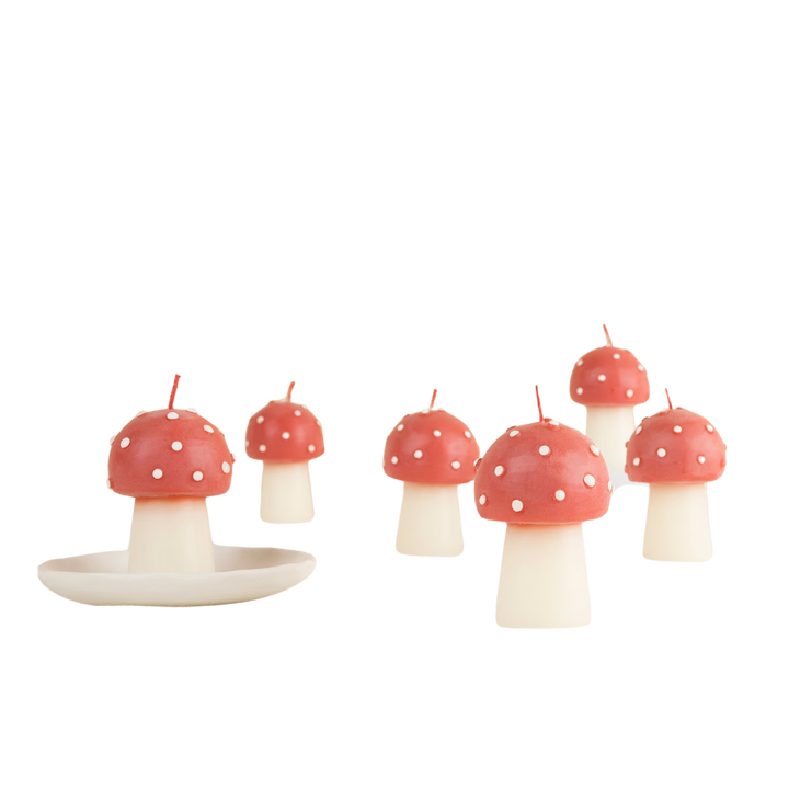 Mini Mushroom Candles