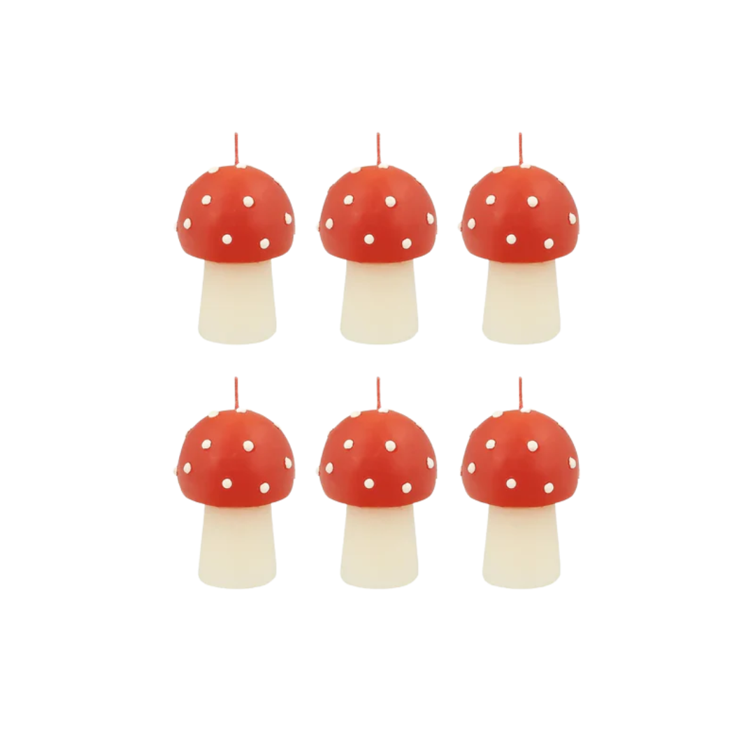 Mini Mushroom Candles