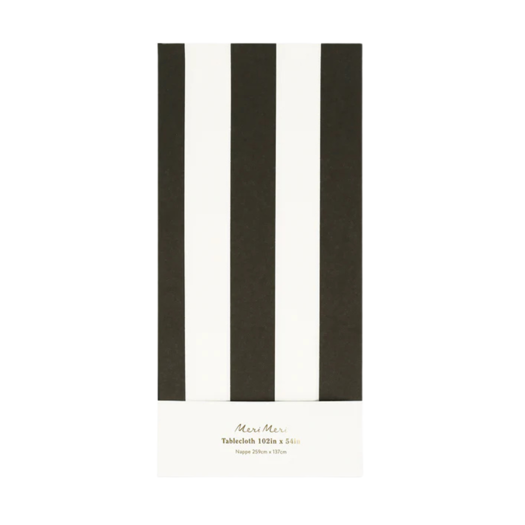 Black Striped Tablecloth