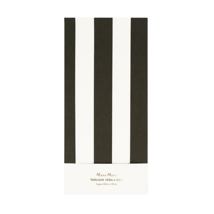 Black Striped Tablecloth