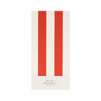 Red and white striped tablecloth classic design carnival from Parte Haus party supply store in Bethesda MD
