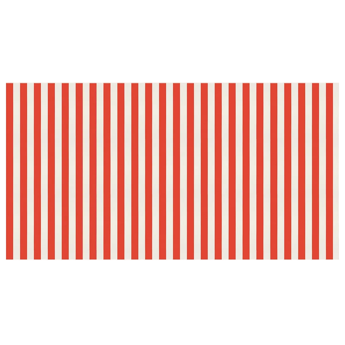 Red and white striped table cover with vertical lines for birthday or carnival from Parte Haus party supply store in Bethesda MD.