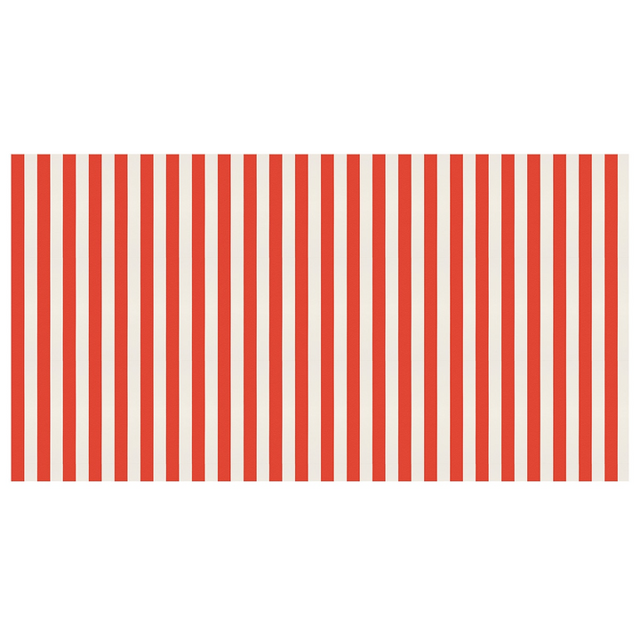 Red Striped Paper Tablecloth
