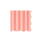 Pink and red striped napkin with scalloped edge carnival theme from Parte Haus party supply store in Bethesda, MD.