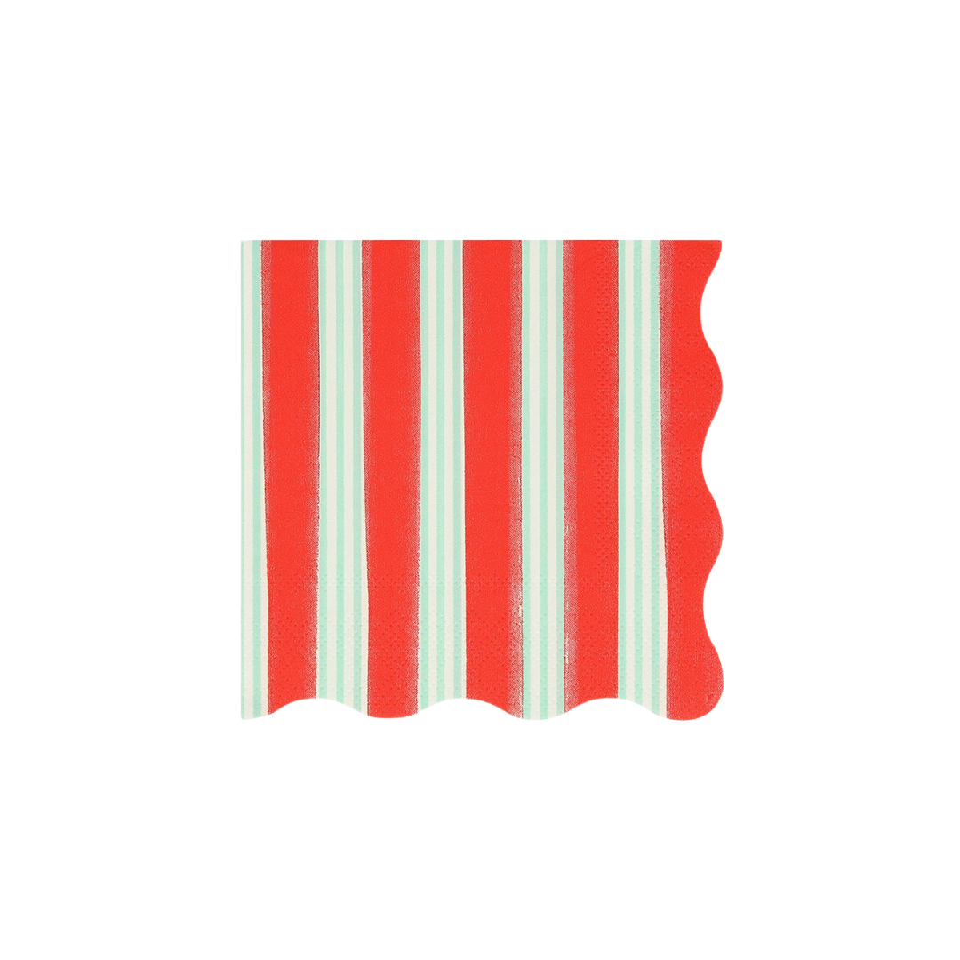 Assorted Festive Stripe Cocktail Napkins