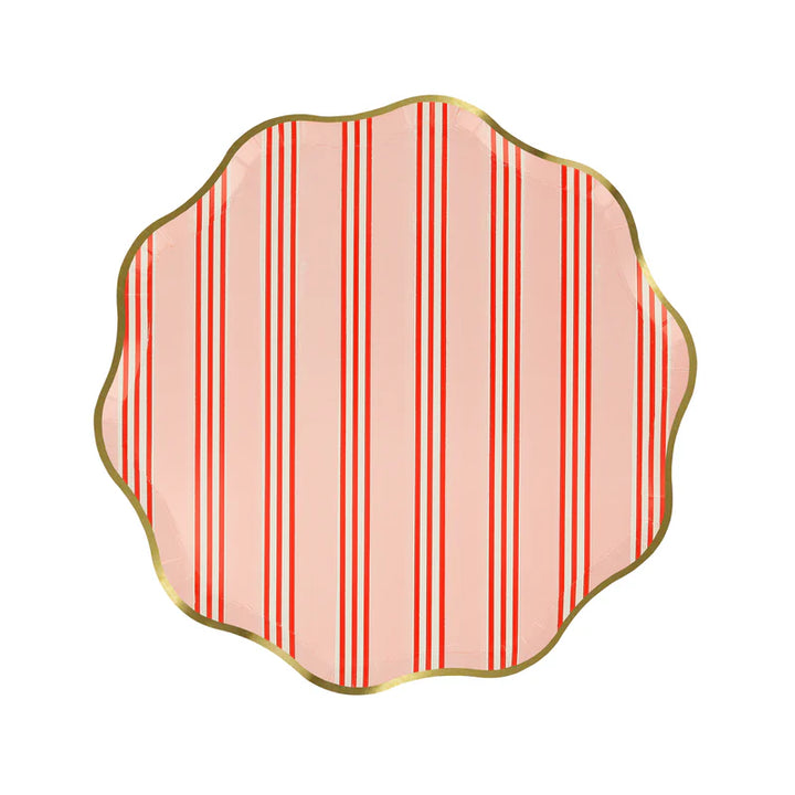 Assorted Festive Stripe Plates - 2 Sizes