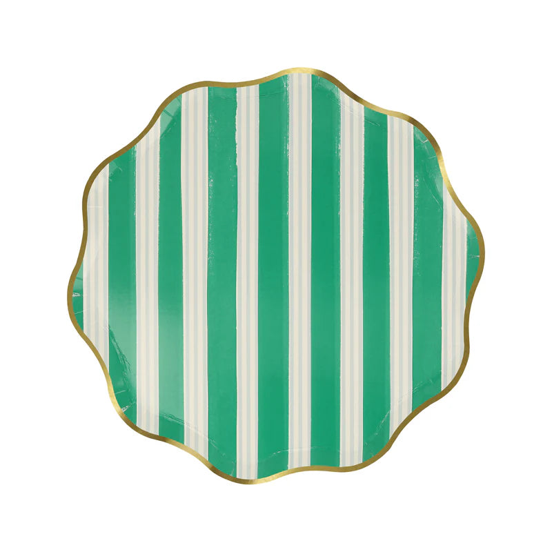 Assorted Festive Stripe Plates - 2 Sizes