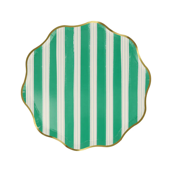 Assorted Festive Stripe Plates - 2 Sizes