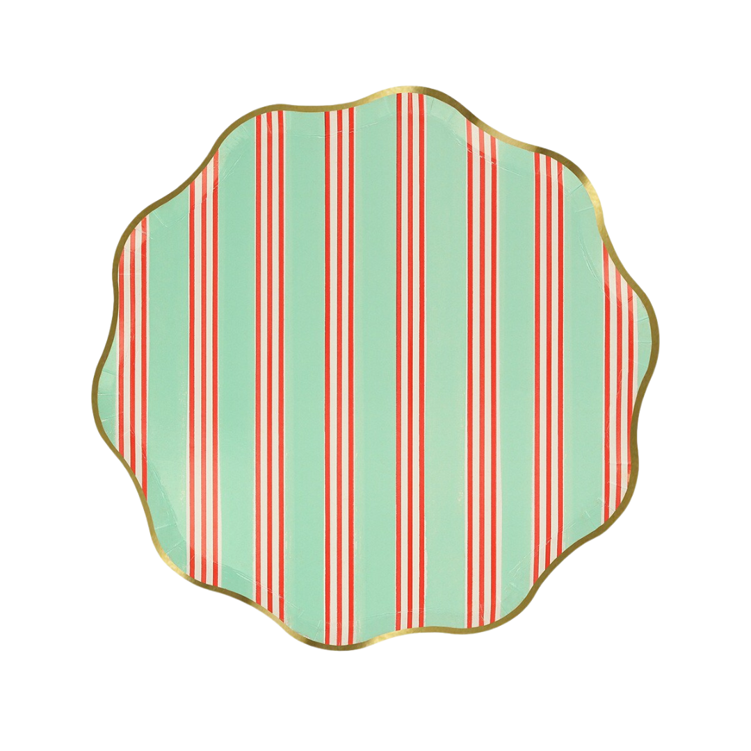Assorted Festive Stripe Side Plates