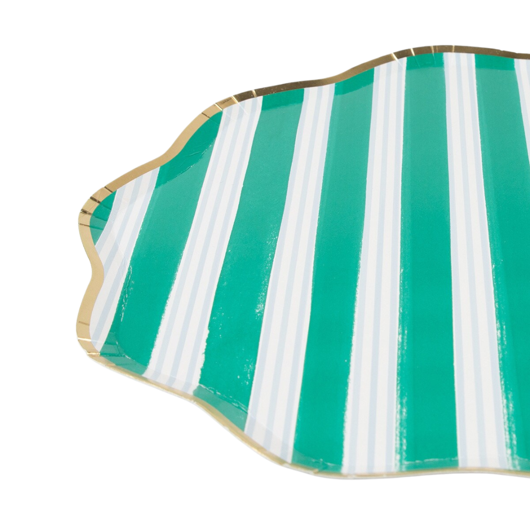 Assorted Festive Stripe Dinner Plates
