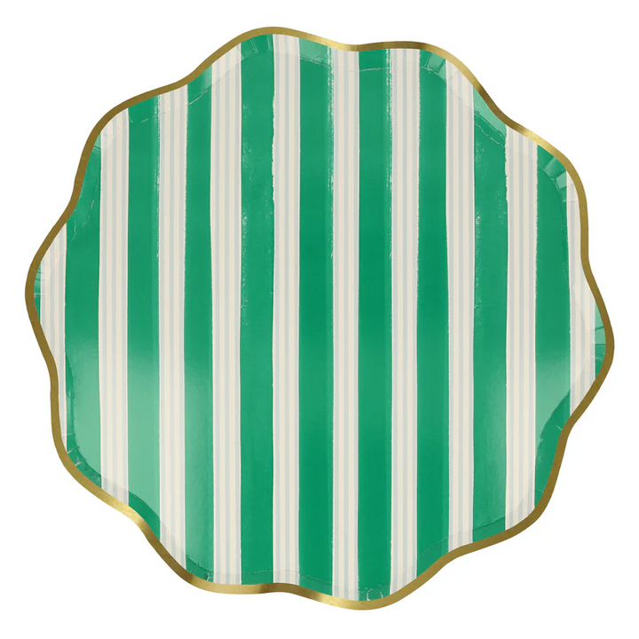 Assorted Festive Stripe Plates - 2 Sizes