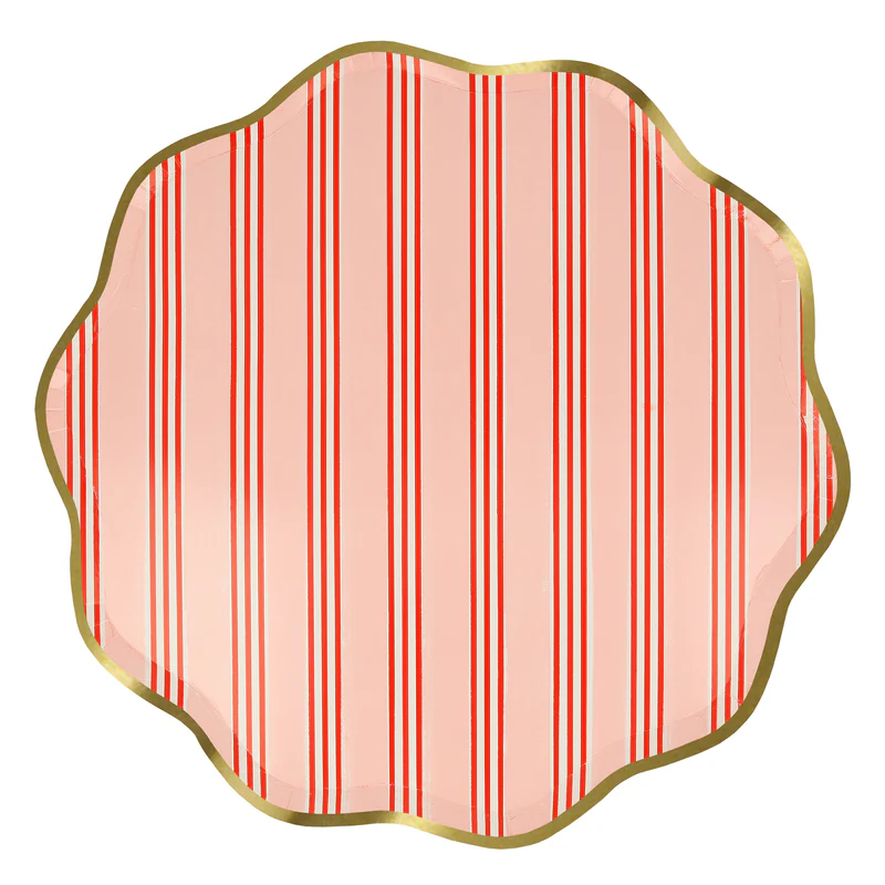Assorted Festive Stripe Plates - 2 Sizes
