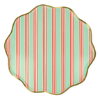 Assorted Festive Stripe Dinner Plates
