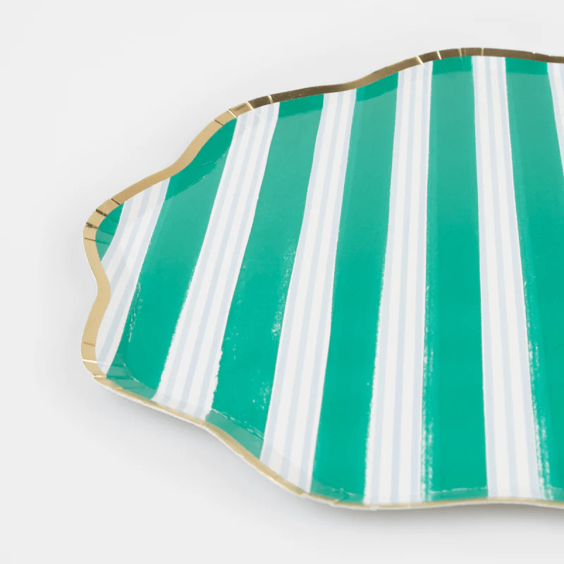 Assorted Festive Stripe Dinner Plates