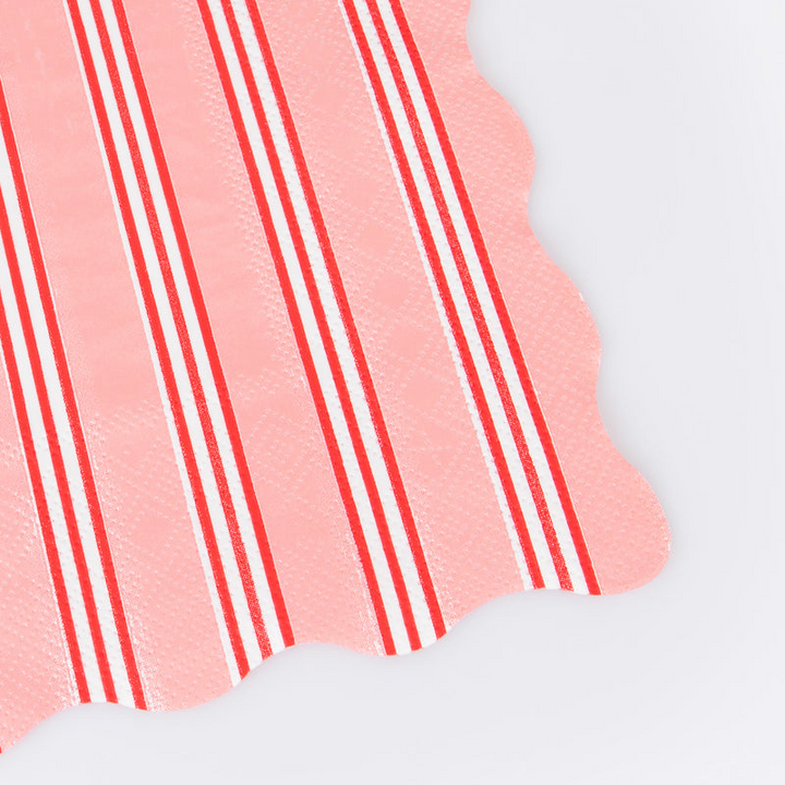 Assorted Festive Stripe Dinner Napkins