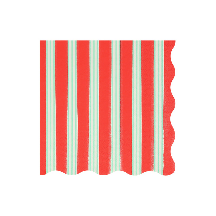Assorted Festive Stripe Dinner Napkins
