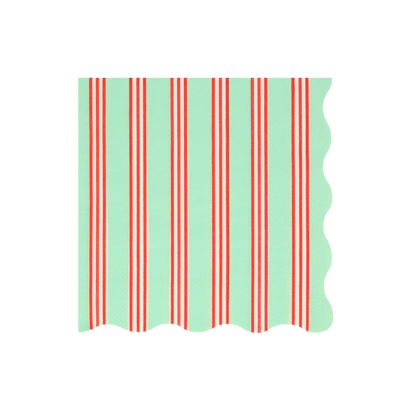 Assorted Festive Stripe Dinner Napkins