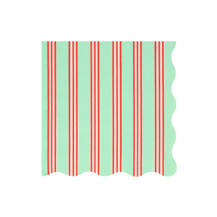 Assorted Festive Stripe Dinner Napkins