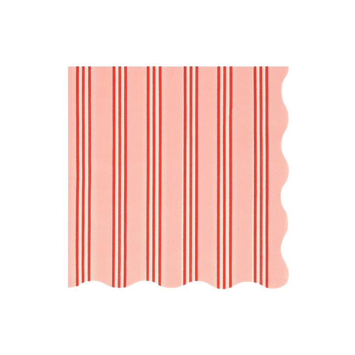 Assorted Festive Stripe Dinner Napkins