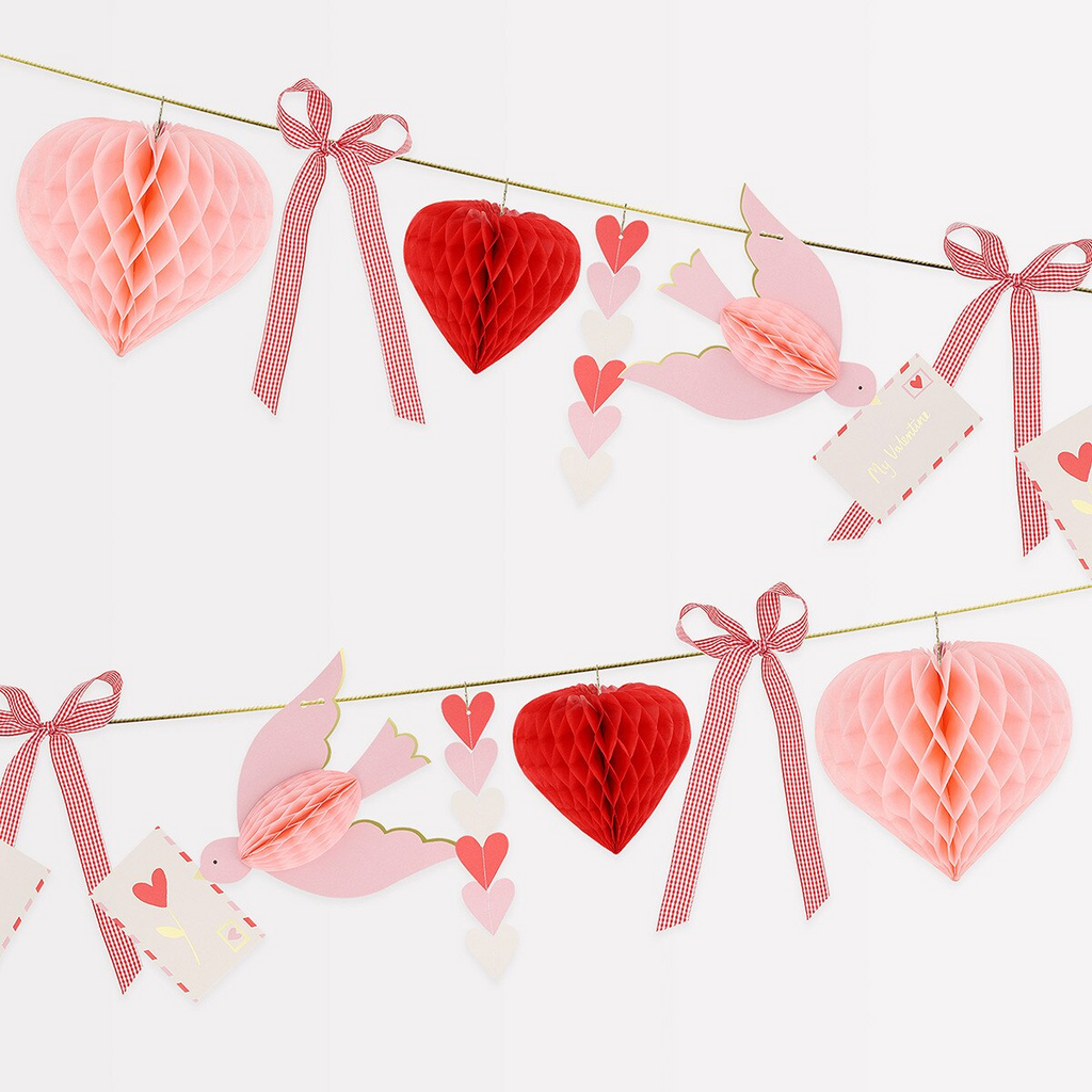 Pink and Red Lovebird Garland