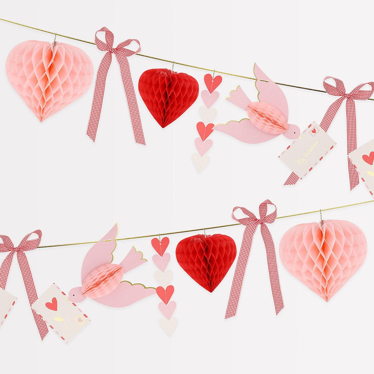 Pink and Red Lovebird Garland