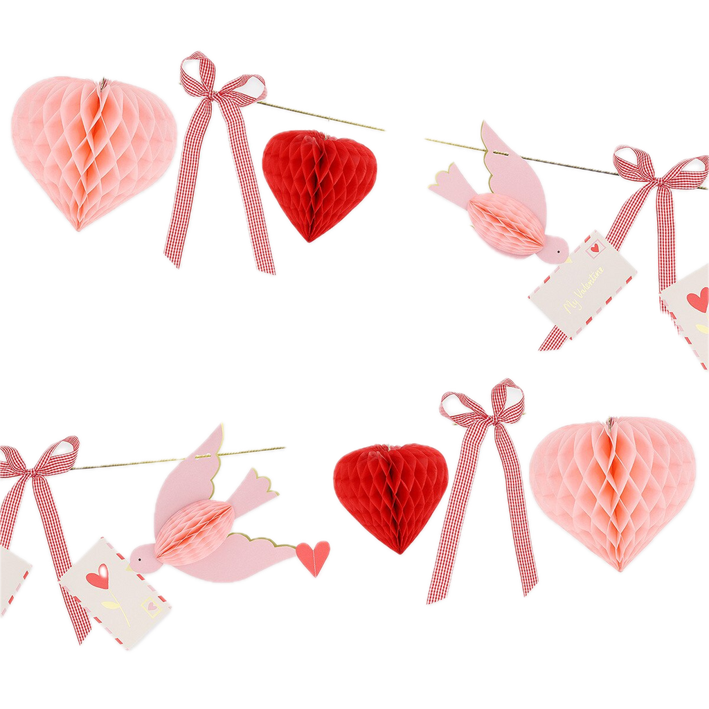 Pink and Red Lovebird Garland