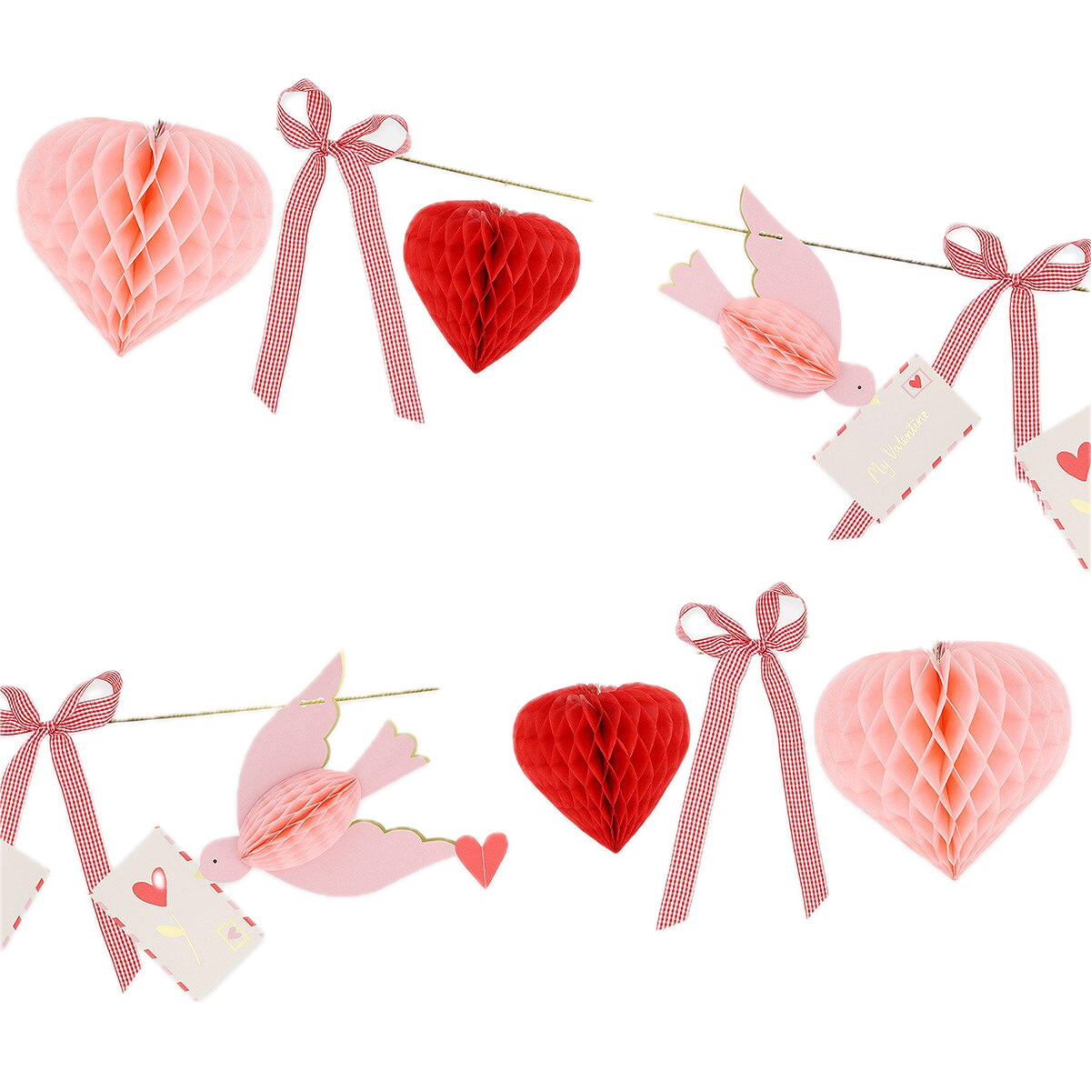 Pink and Red Lovebird Garland