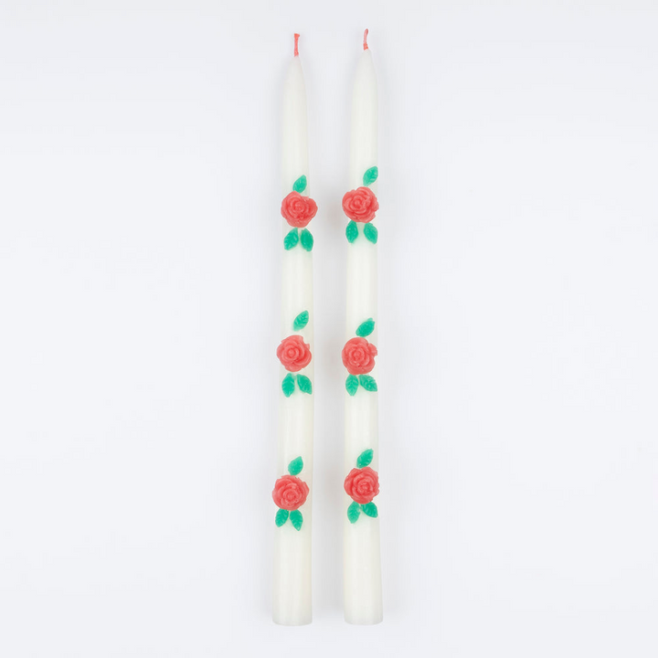 Rose Taper Candles