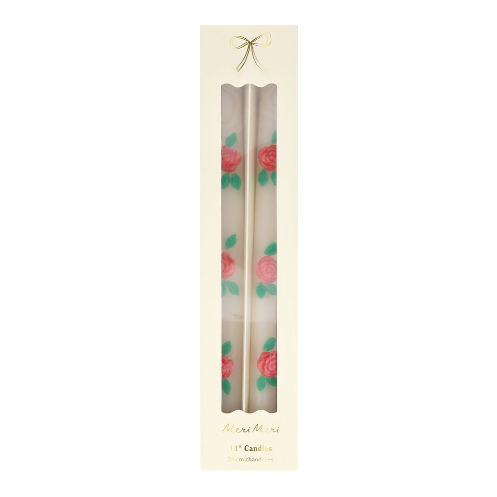 Rose Taper Candles