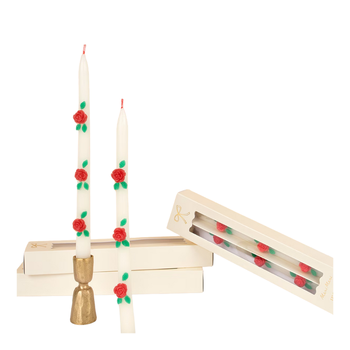 Rose Taper Candles