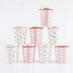 Pink and White Vintage Rose Cup