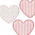 Pink and Red Vintage Rose Heart Plates