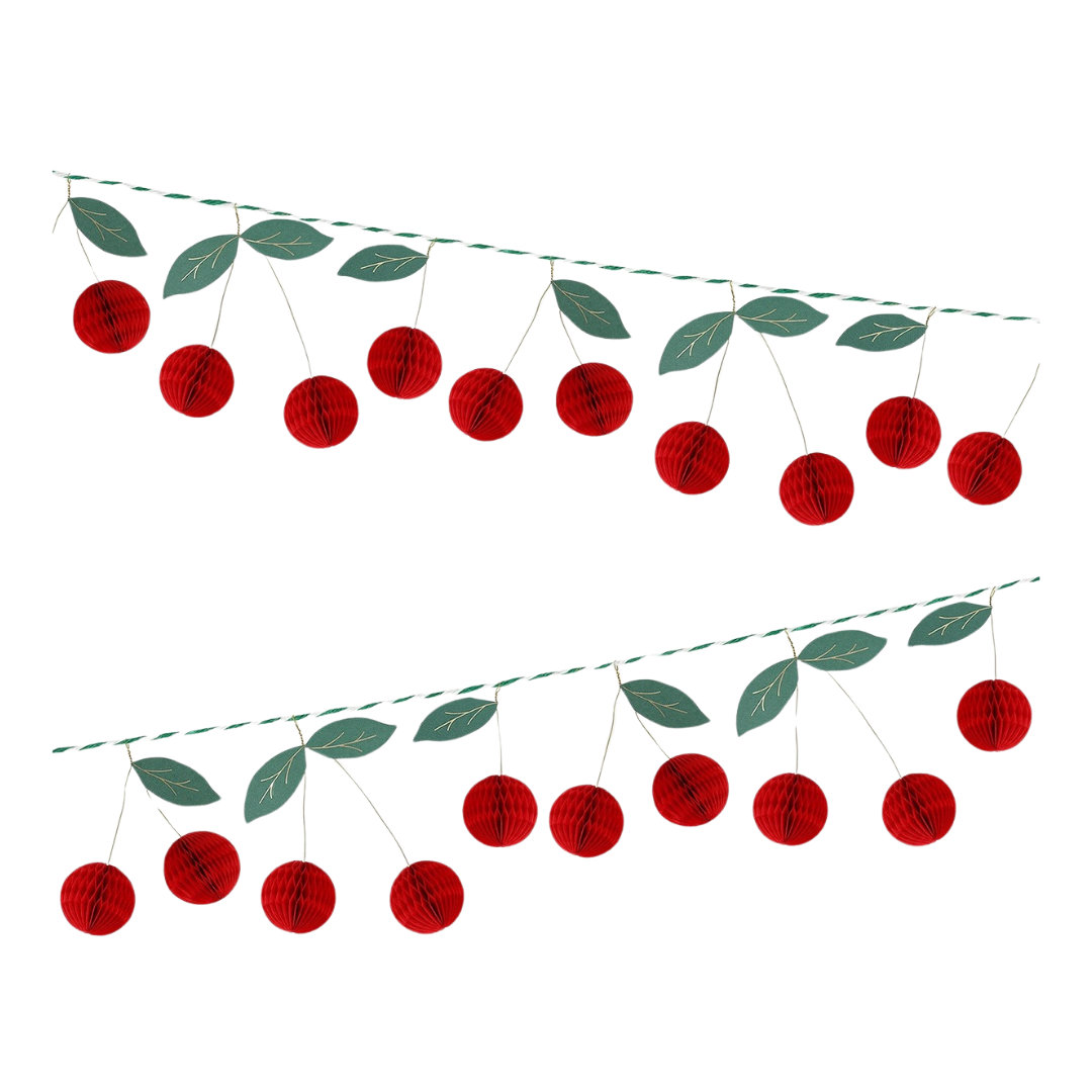 Cherry Honeycomb Garland