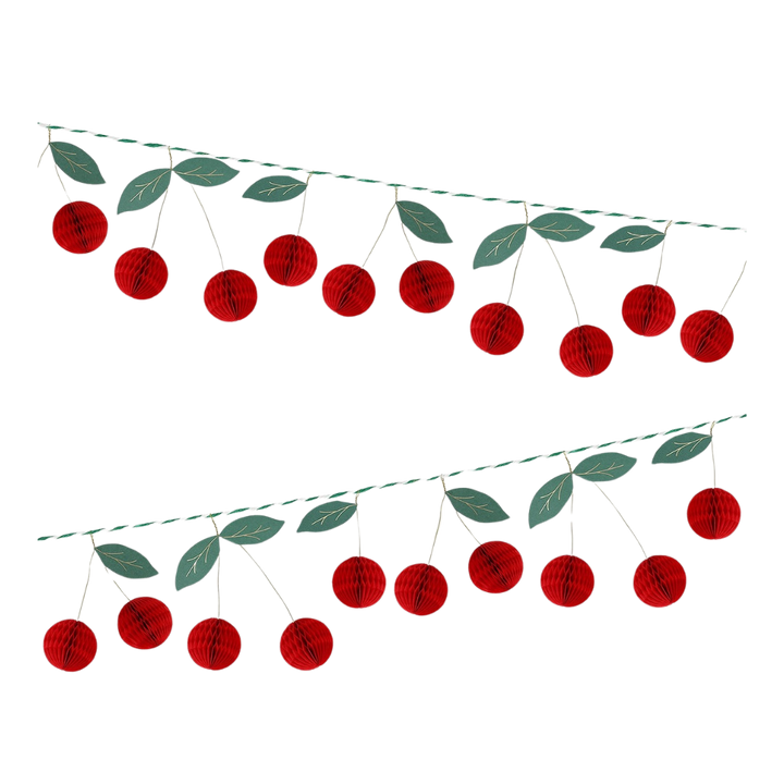 Cherry Honeycomb Garland