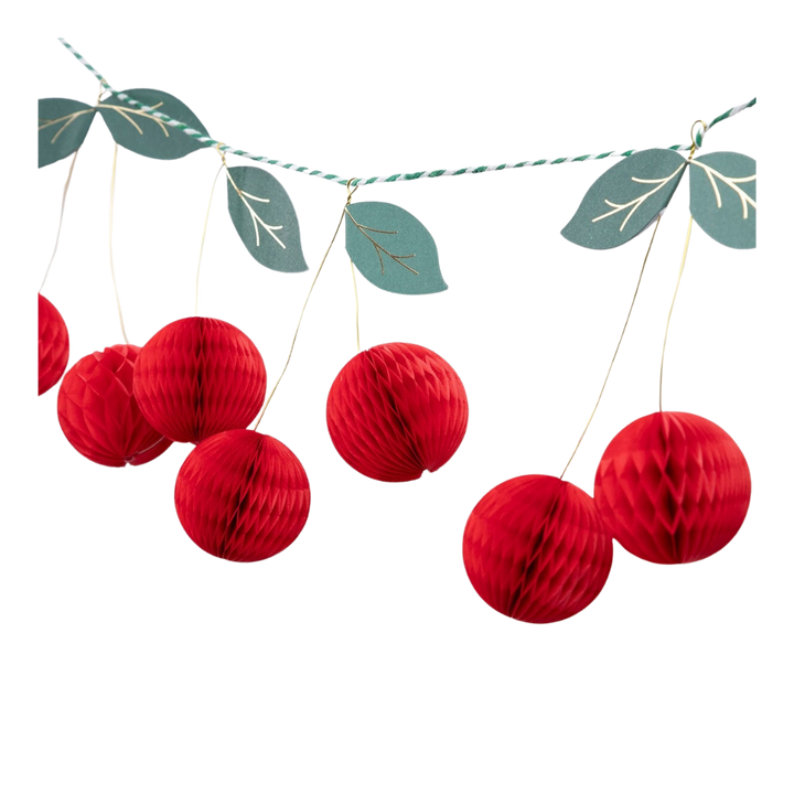 Cherry Honeycomb Garland