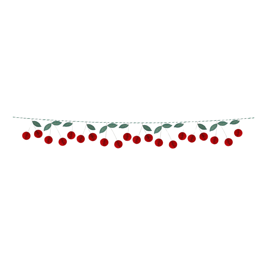 Cherry Honeycomb Garland