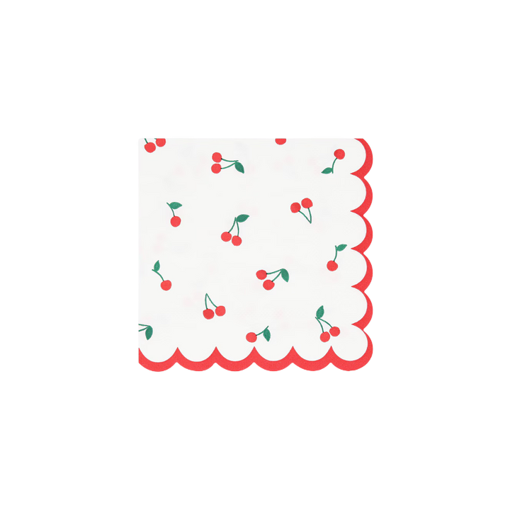 Cherry Pattern Small Napkins (x16)