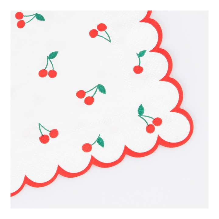 Cherry Pattern Small Napkins (x16)