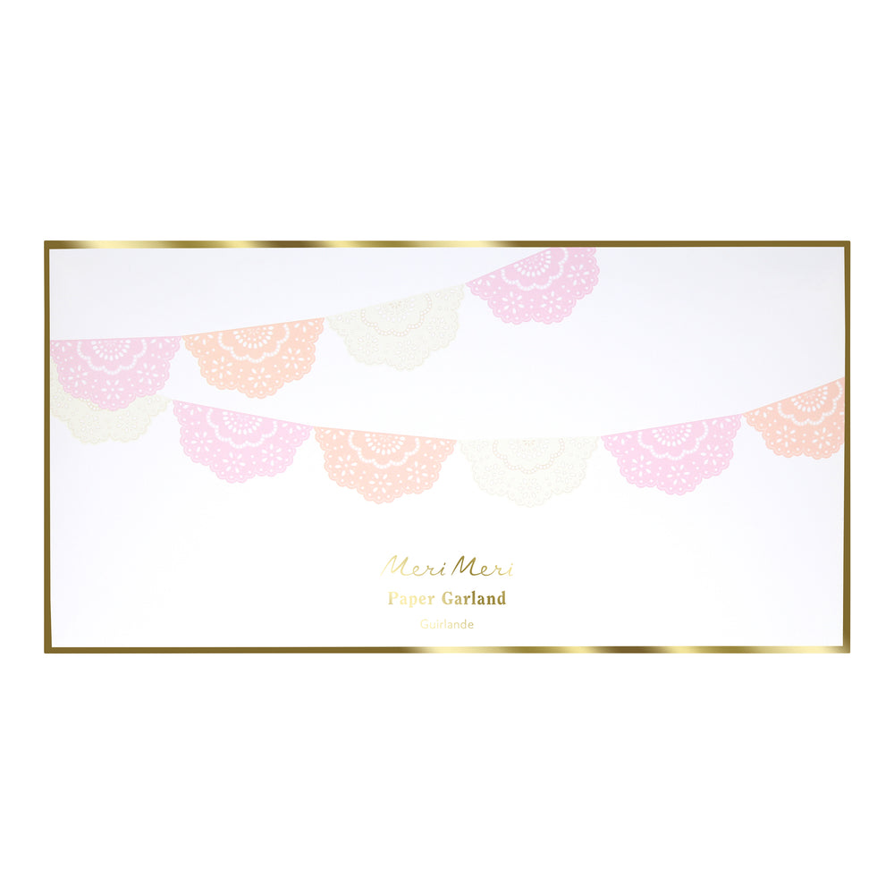 Pastel Broderie Anglaise Lace Pennant Garland