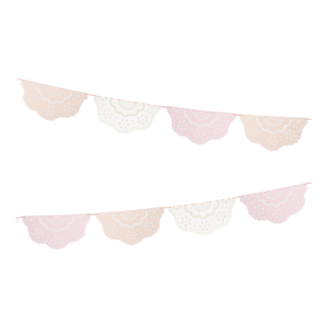 Broderie Anglaise Lace Multi Pennant Garland