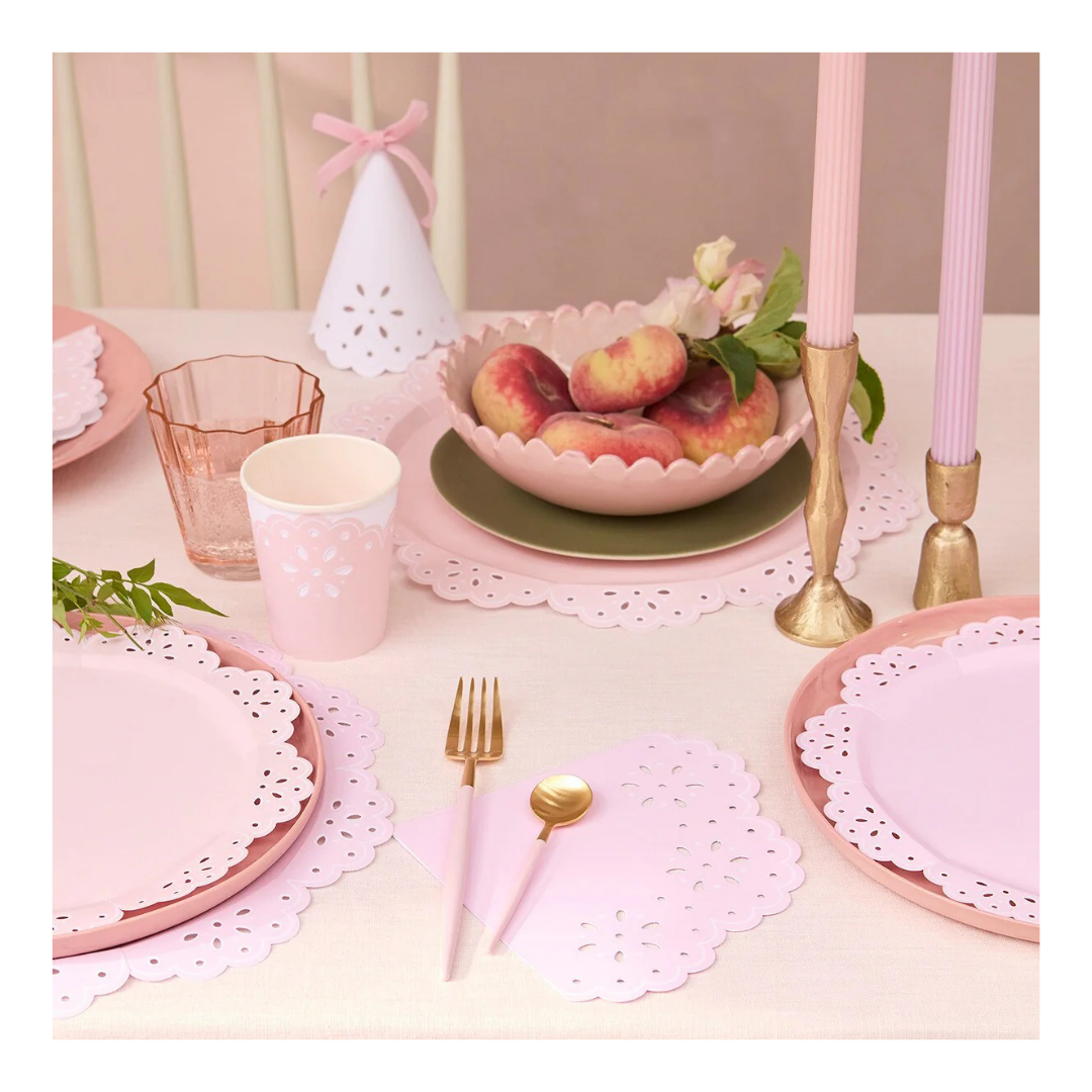 Broderie Anglaise Lace Multi Small Appetizer Plates
