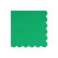 Green scalloped napkin for birthday or celebration from Parte Haus party supply store in Bethesda MD
