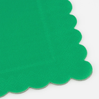 Green scalloped edge napkin for St Patricks Day from Parte Haus party supply store in Bethesda Maryland