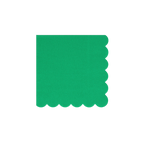 Green napkin with scalloped edge for birthday from Parte Haus party supply store in Bethesda Maryland