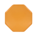 Orange octagon plate glossy finish for birthday from Parte Haus party supply store in Bethesda MD