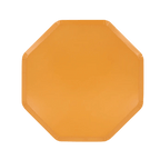 Orange octagon plate glossy finish for birthday from Parte Haus party supply store in Bethesda MD