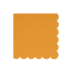 Yellow napkin with scalloped edge for birthday or celebration from Parte Haus party supply store in Bethesda MD.