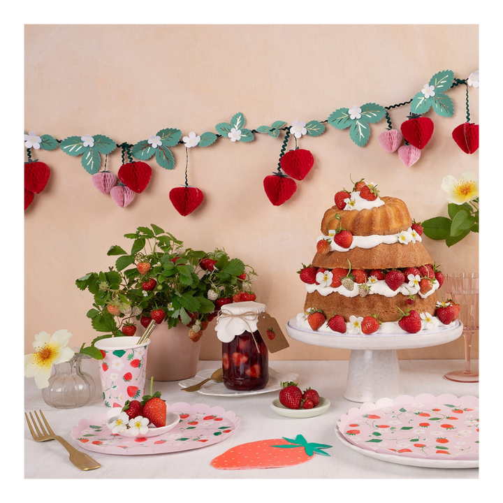 Strawberry Pattern Dinner Plates