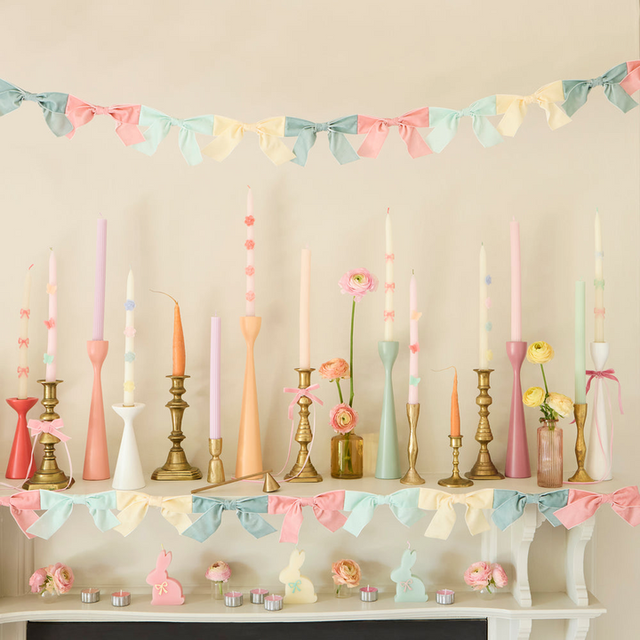 Pastel Velvet Bow Garland